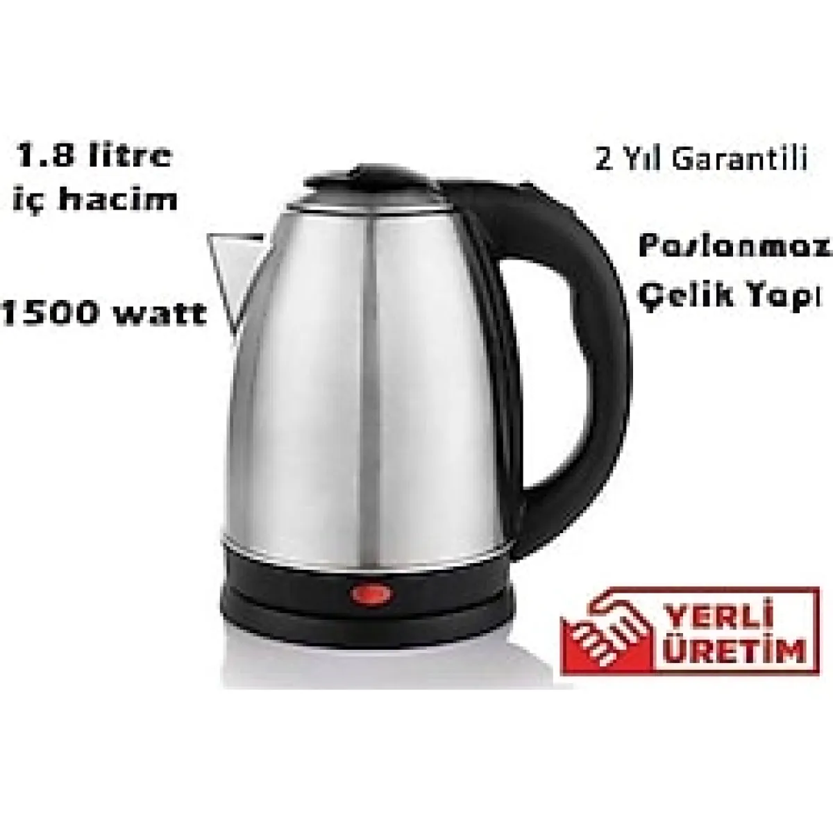 Maress Su Isıtıcısı Çelik Kettle (KETIL) 1.8 Lt 1.8 Litre