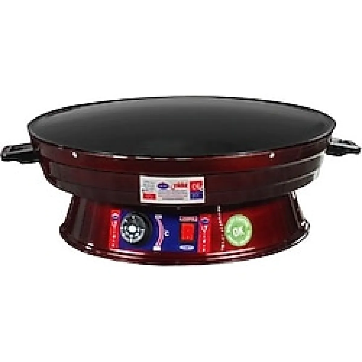 Mef Yıldız Termostatlı Katmer Sacı 55CM - Kırmızı