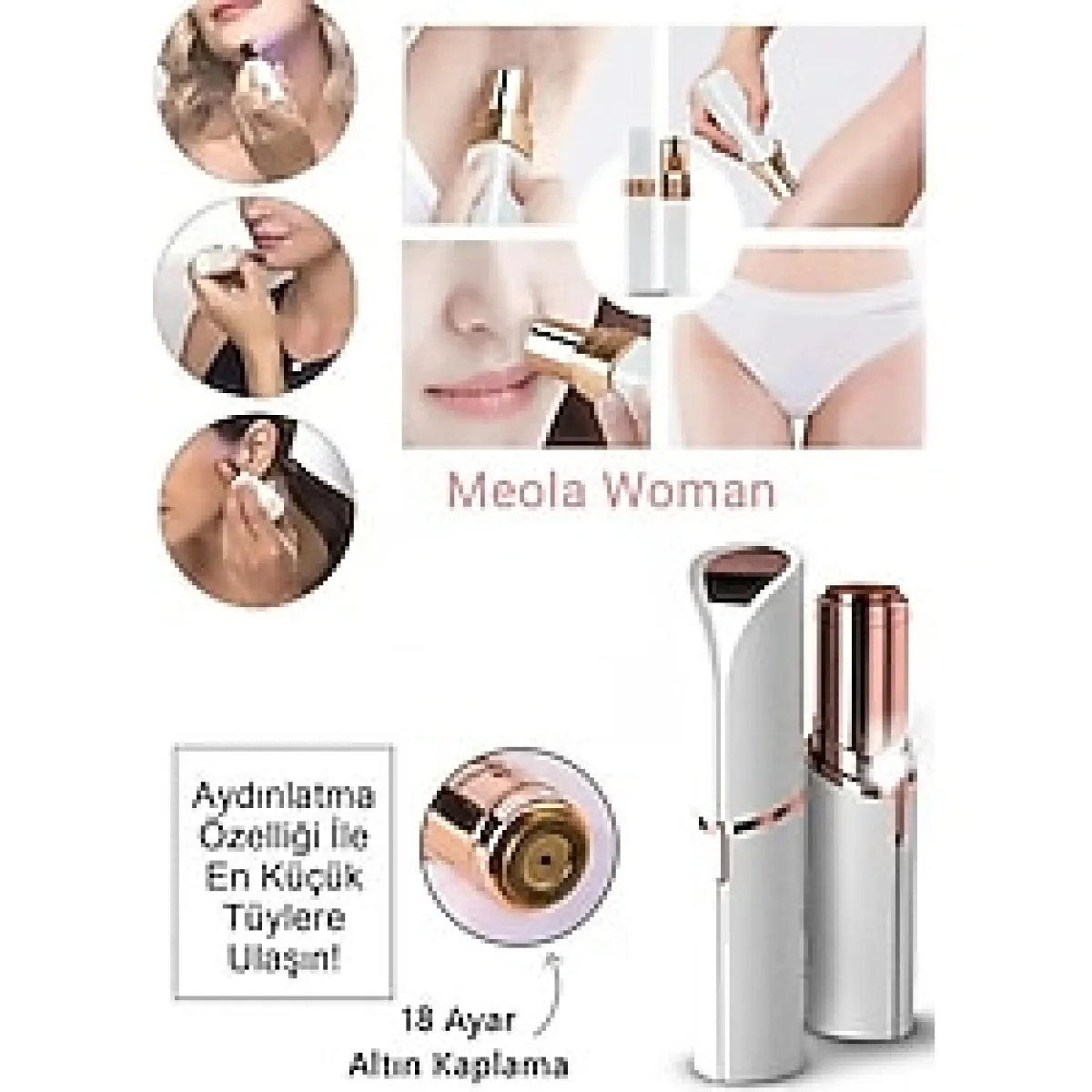 Mercansa Yüz Vucut Epilasyon Aleti - Bıyık Alma Epilatörü - Yüz Epilatör - Bıyık Tüy Alma Aleti