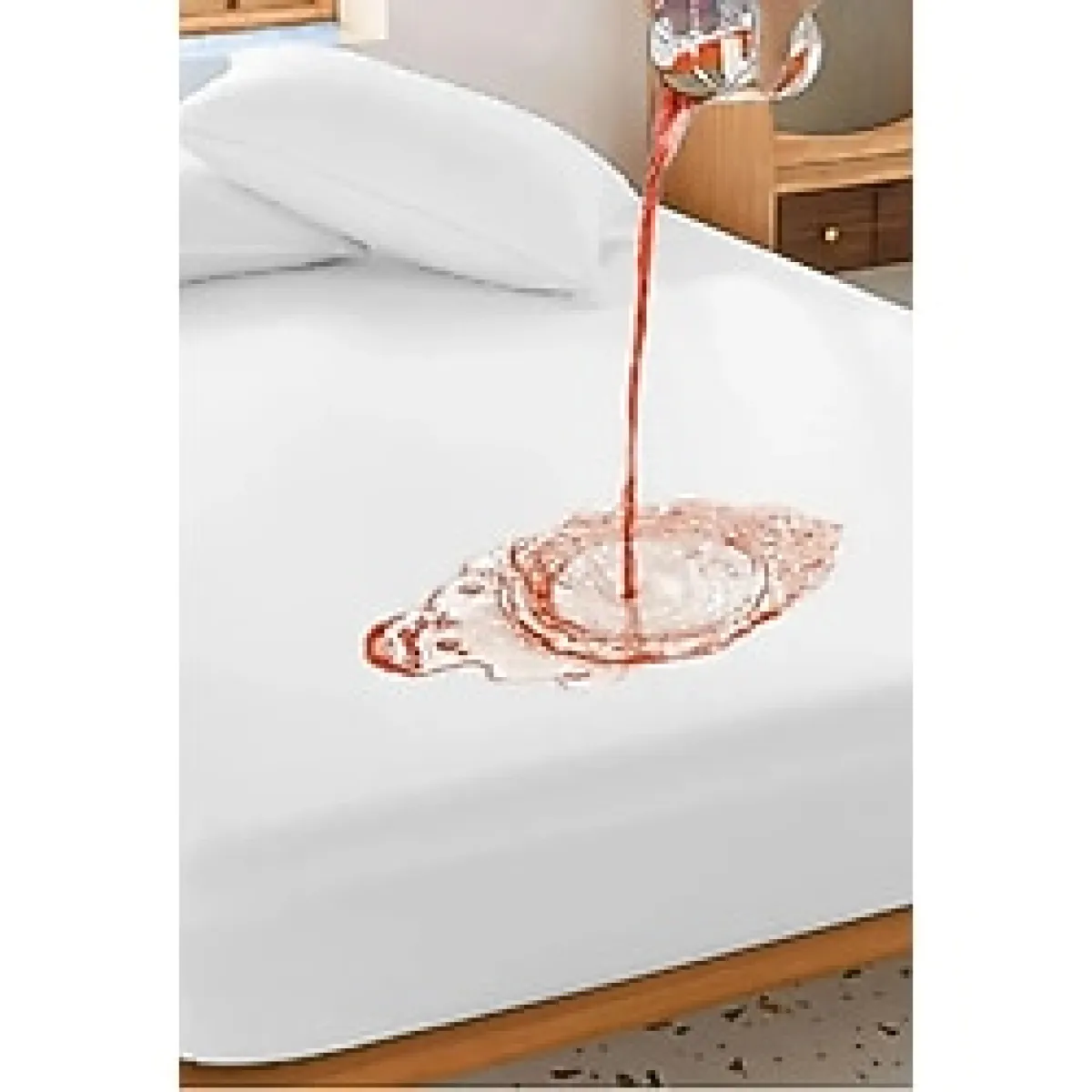 Micro Fitted Full Kenar Su Sıvı Geçirmez Alez Yatak Koruyucu Beyaz 160 x 200 cm