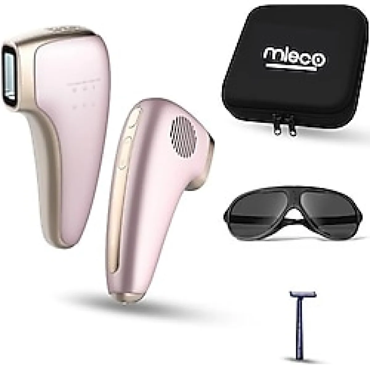 Mieco Safir Soğutma Özellikli IPL Lazer Epilasyon Aleti (Lila) - Safir Cam, Yüz ve Vücut, Hassas Bölge, Soğutma Modu + Gözlük ve Çanta Hediyeli