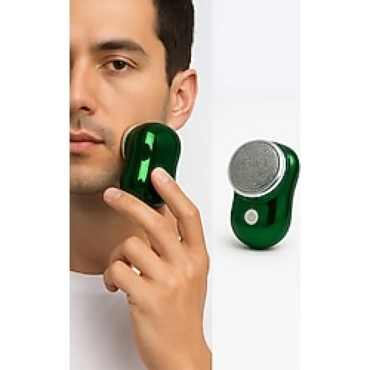 Mini Tıraş Makinesi & Sıfır Sakal Yanak Makinesi & Seyahat Tıraş Makinesi Sarjlı - Yeşil