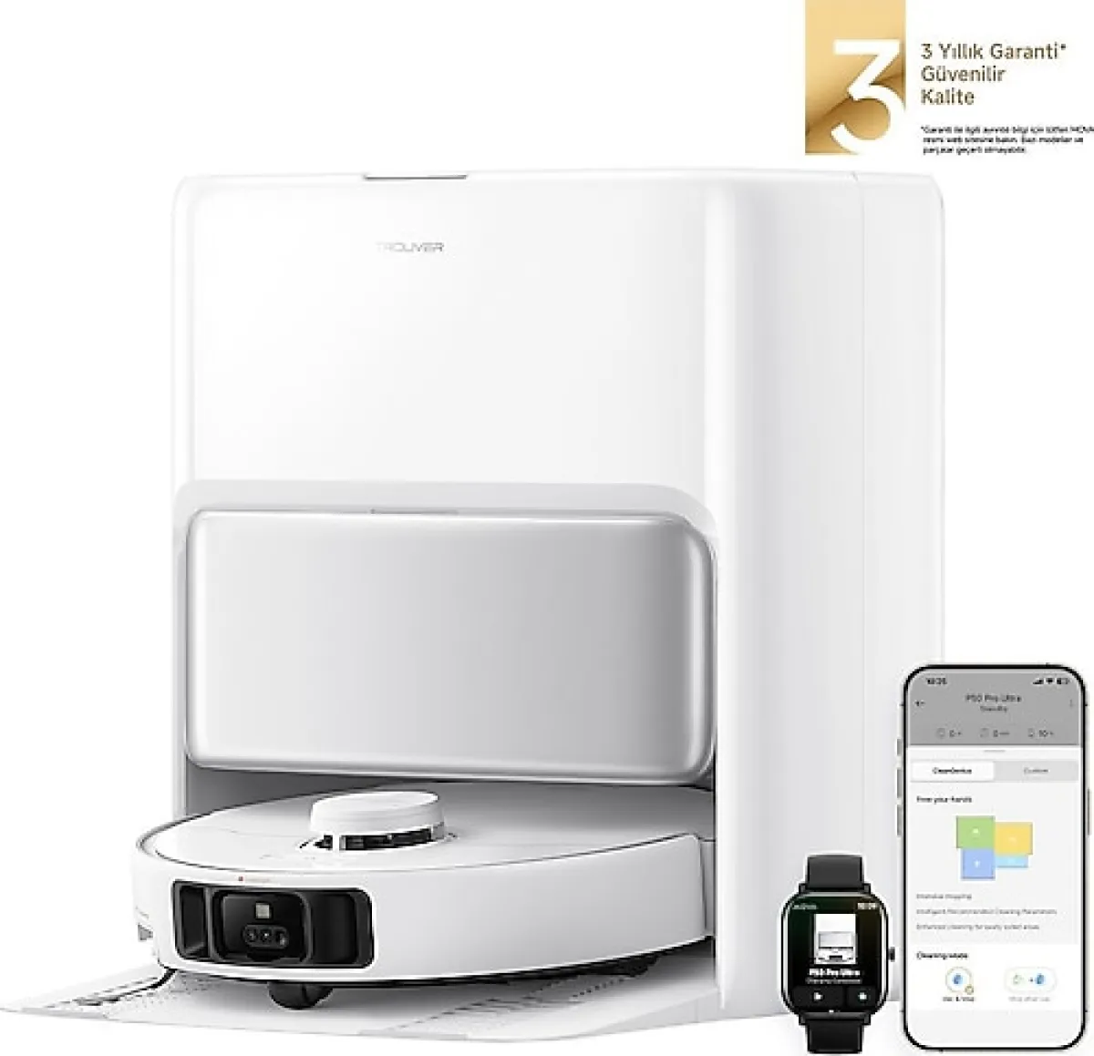 Mova P50 Pro Ultra Çöp İstasyonlu Akıllı Robot Süpürge