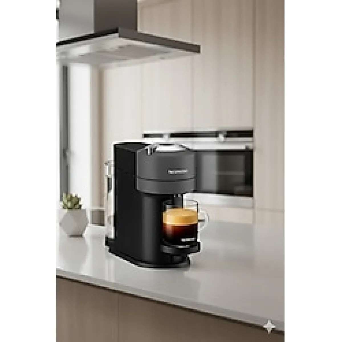 Nespresso Vertuo Next Krups Kapsül Kahve Makinesi - Madalyon Gümüş Tek Tuşla 5 Farklı Kahve Boyutu