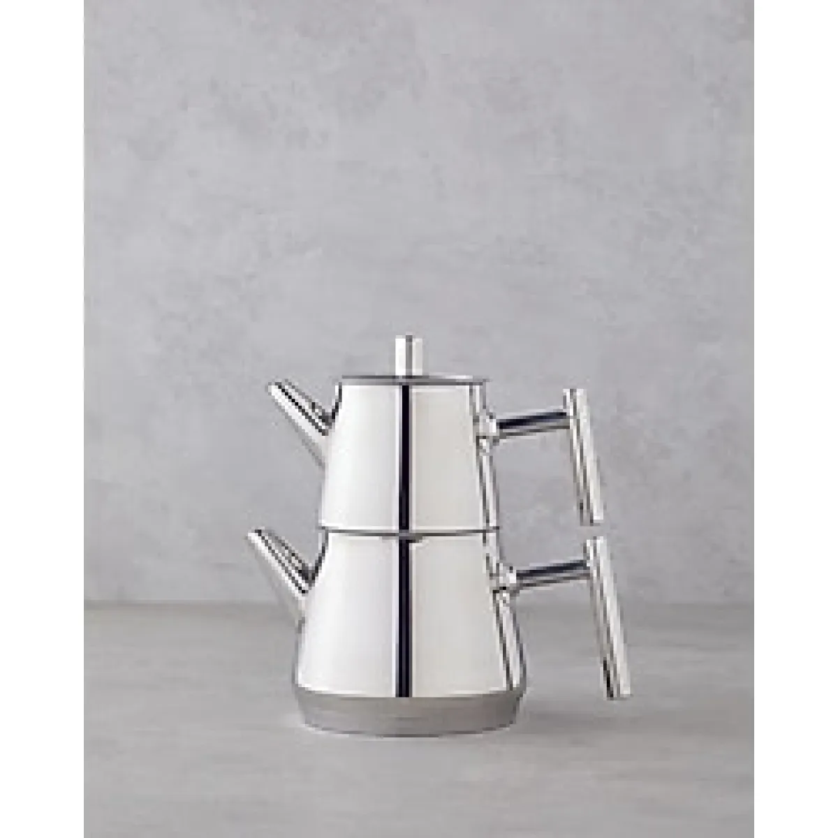 New Aden Çelik Çaydanlık 0,60 L- 1,25 L Silver