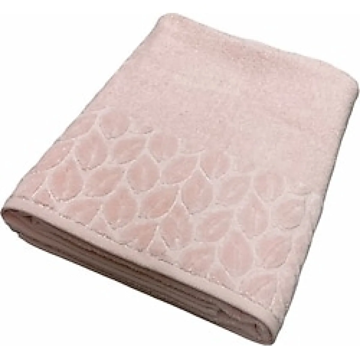 Nurpak %100 Pamuk Hazan Desen Battal Banyo Havlusu Softplus Bh-12 - Açık Pudra - 90 x 150 cm