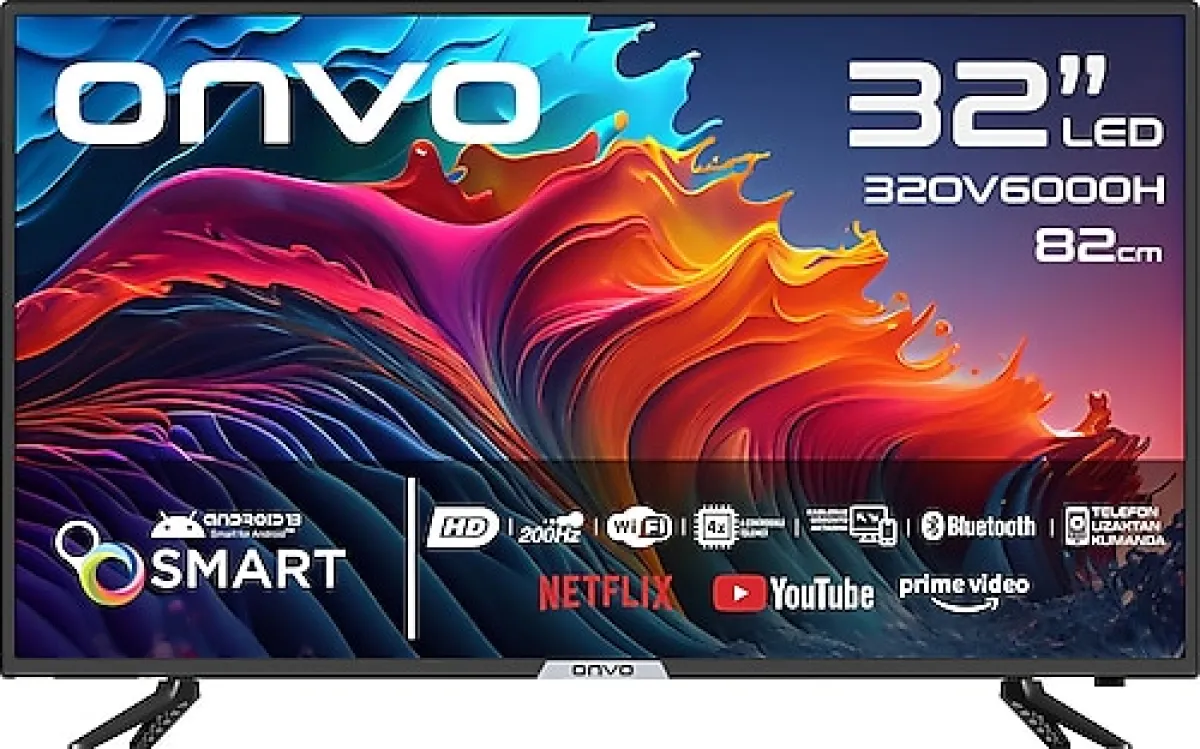 Onvo 32OV6000H HD 32" 82 Ekran Uydu Alıcılı Android Smart LED TV
