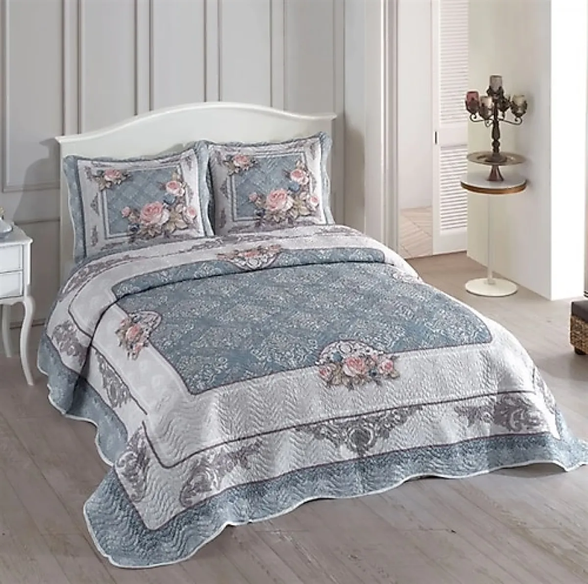 Örtüm Marie Çift Kişilik Kapitone Yatak Örtüsü