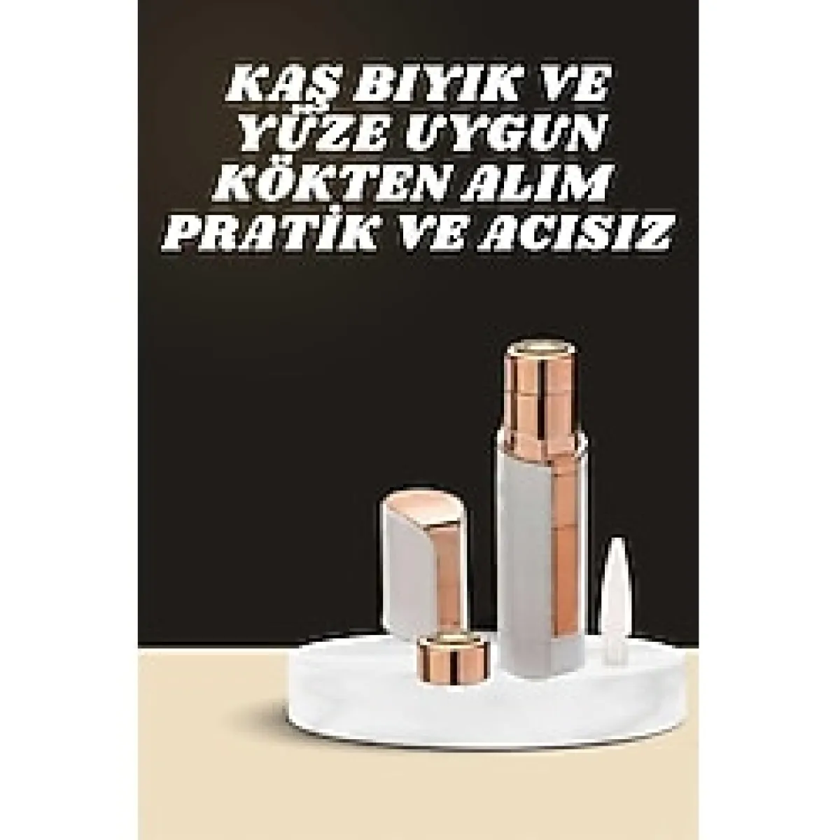 Özbience Titreşimli Kaş ve Yüz Epilasyon ile Temizleme Masaj Aleti Ikili - Seçenek 1