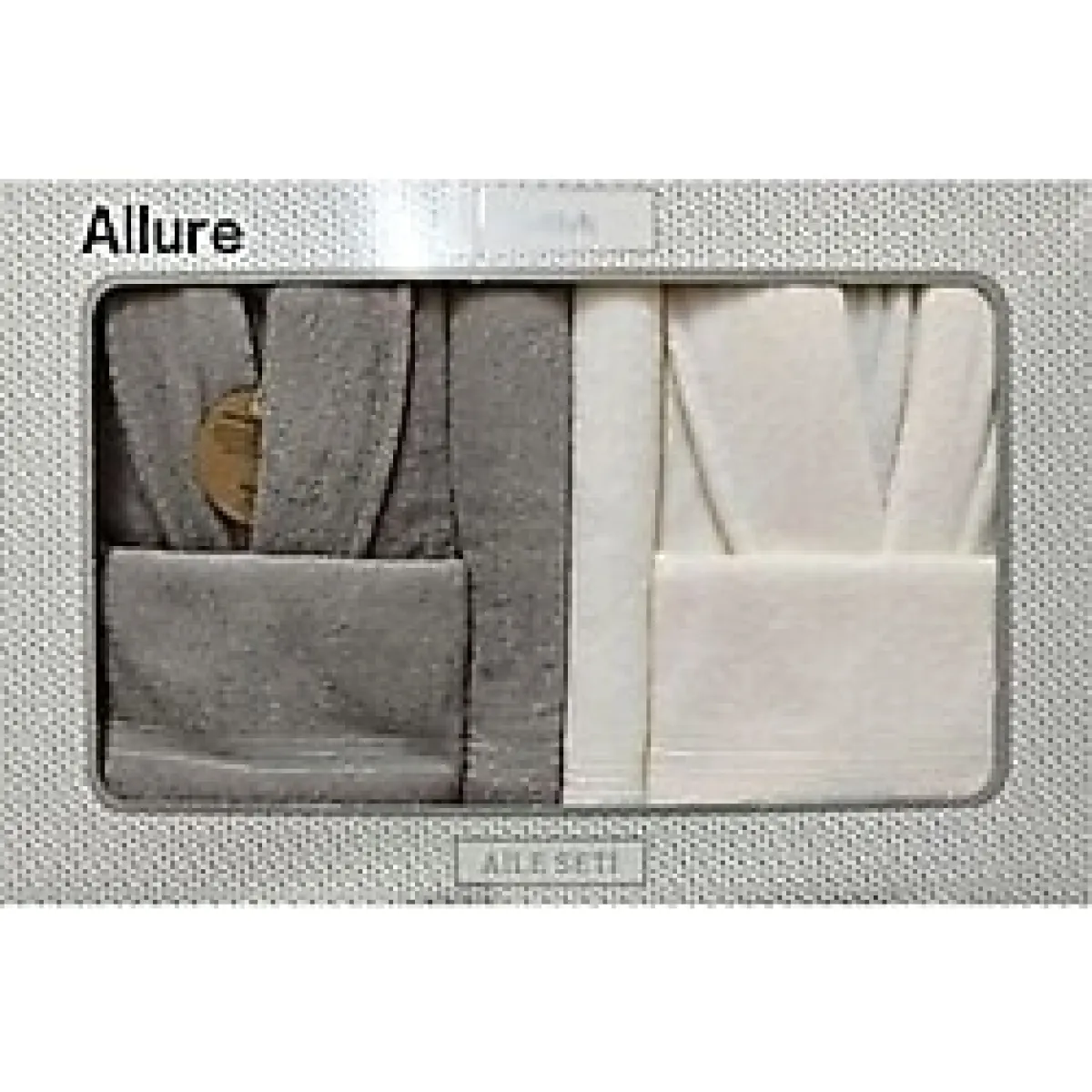 Özdilek Allure Bornoz Takımı Pamuk Aile Seti Bej-Krem Cepli M - L Orta Boy - Bej - Krem