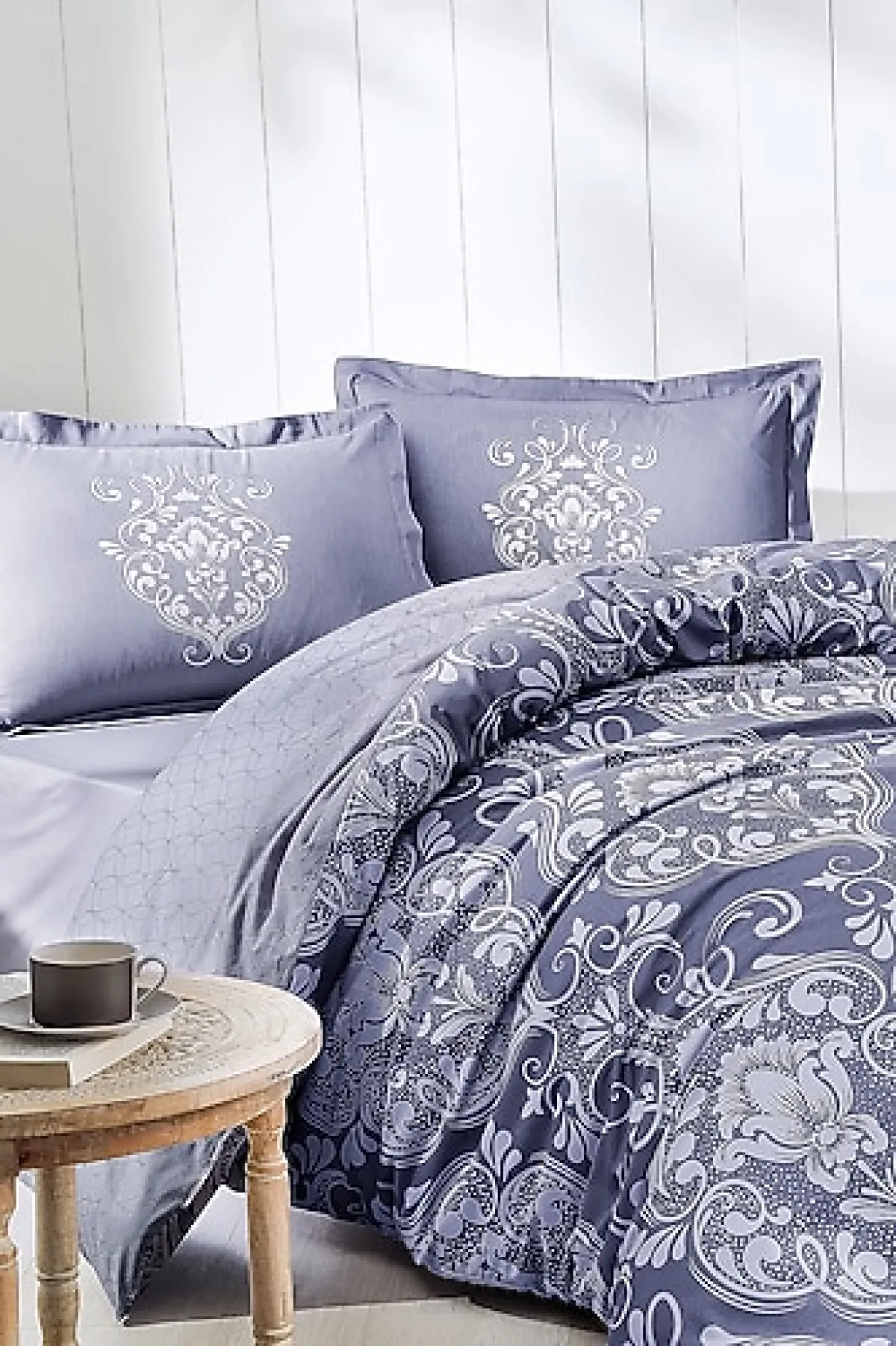 Özdilek Antico Antrasit Pamuk Çift Kişilik Nevresim Takımı