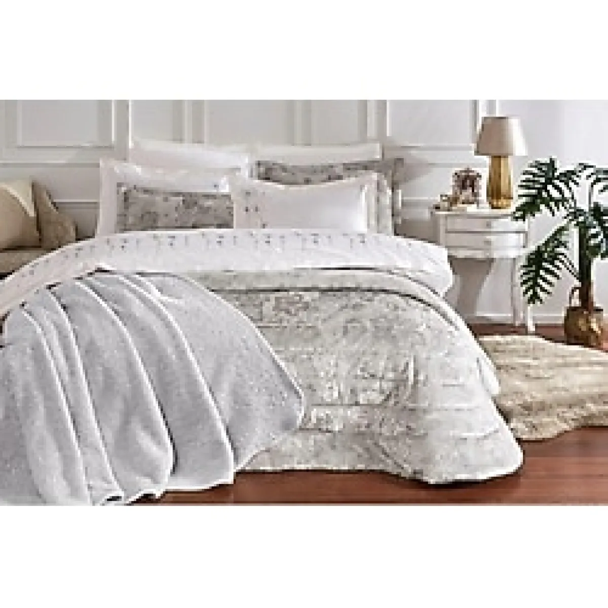 Özdilek Çeyiz Seti Bright Krem (10 Parça) - Çok Renkli