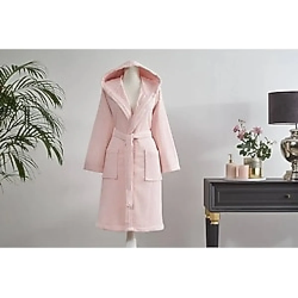 Özdilek Kapşonlu Bornoz Brıght Pembe ( S.M )