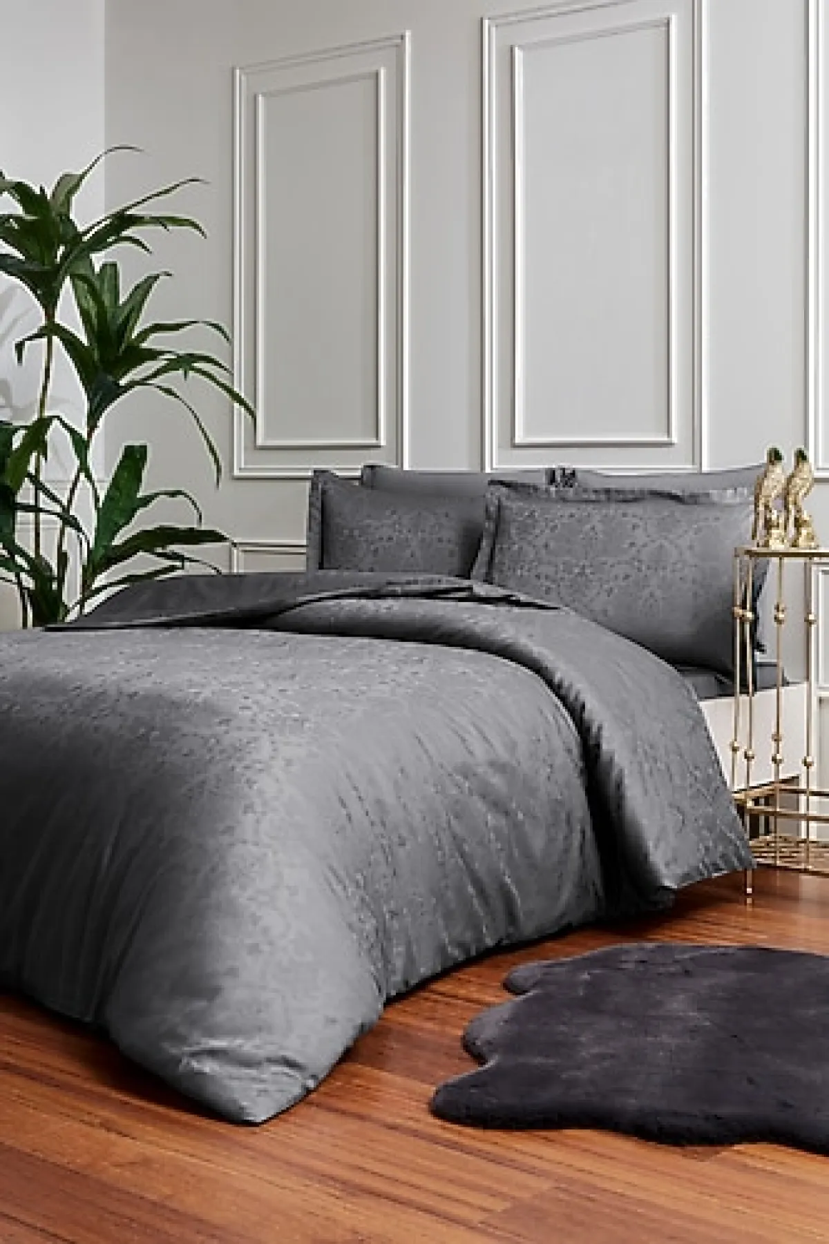 Özdilek Ornament Jakarlı Pamuk Saten Çift Kişilik Nevresim Takımı