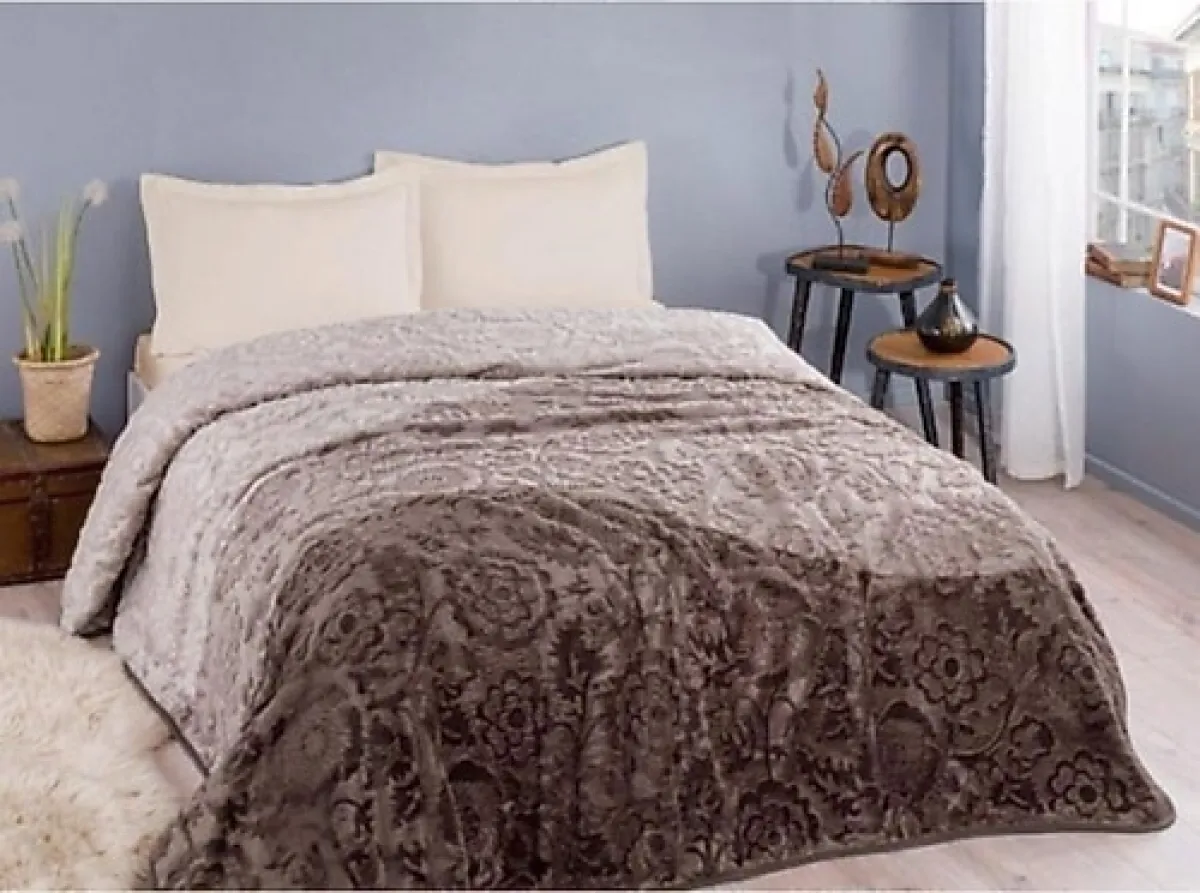 Özdilek Silver Kahve Emboss 155x215 cm Tek Kişilik Battaniye