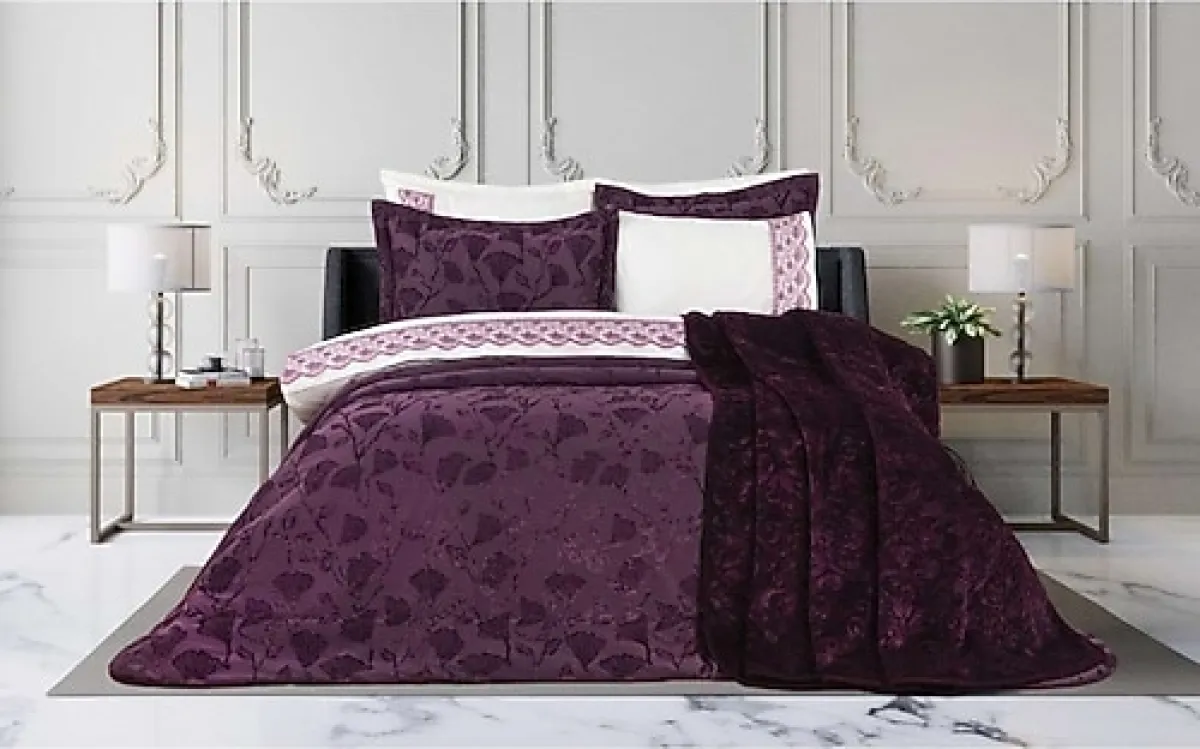 Özdilek Tulip 10 Parça Çeyiz Seti Mürdüm