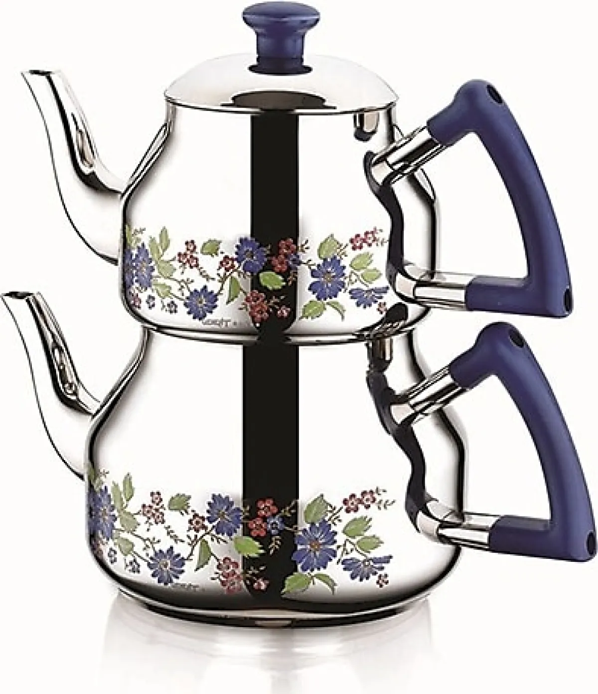 Özkent Marmaris K-317 Desenli Orta Boy Çelik Çaydanlık