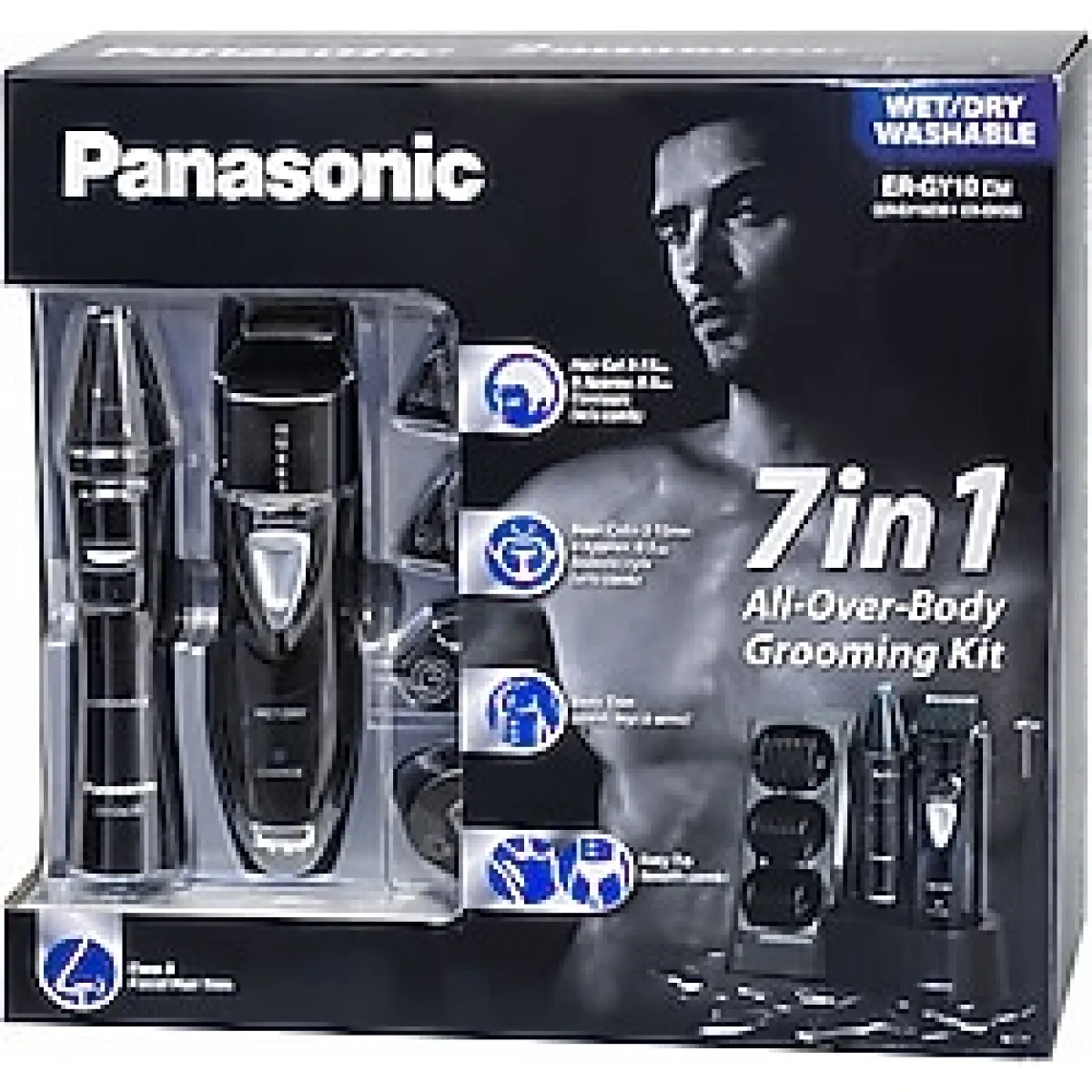 Panasonic ER-GY10 7'si 1 Arada Erkek Bakım Seti - Islak/kuru Kullanım - Saç Sakal Vücut Tıraş Makinesi