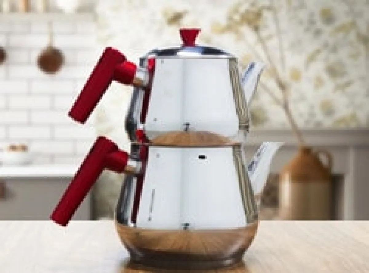 Papatyam Burcu Maksi Çelik Çaydanlık Takımı