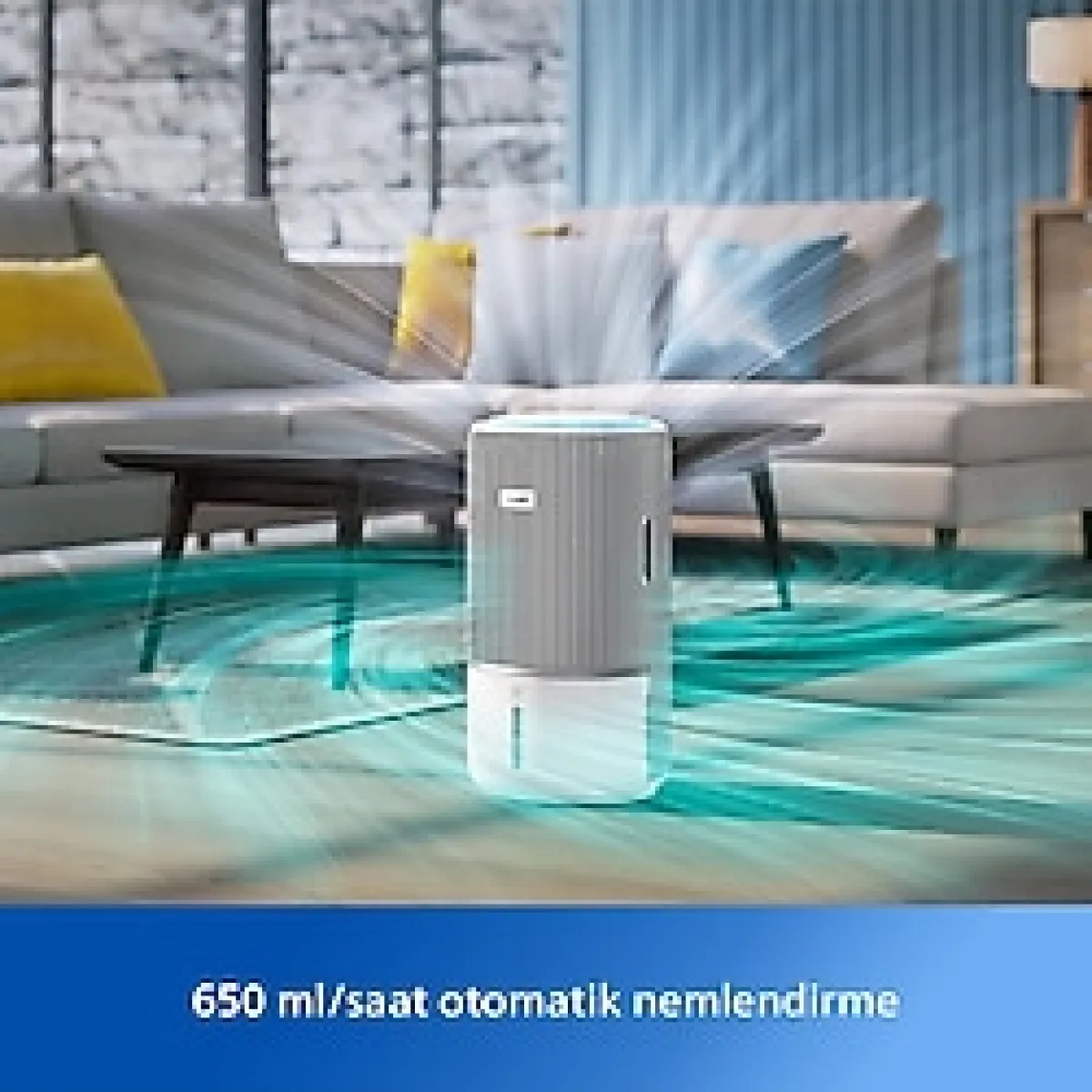 Philips 2'si 1 Arada Hava Temizleyici ve Nemlendirici,300m3/s, Uzaktan Kontrol