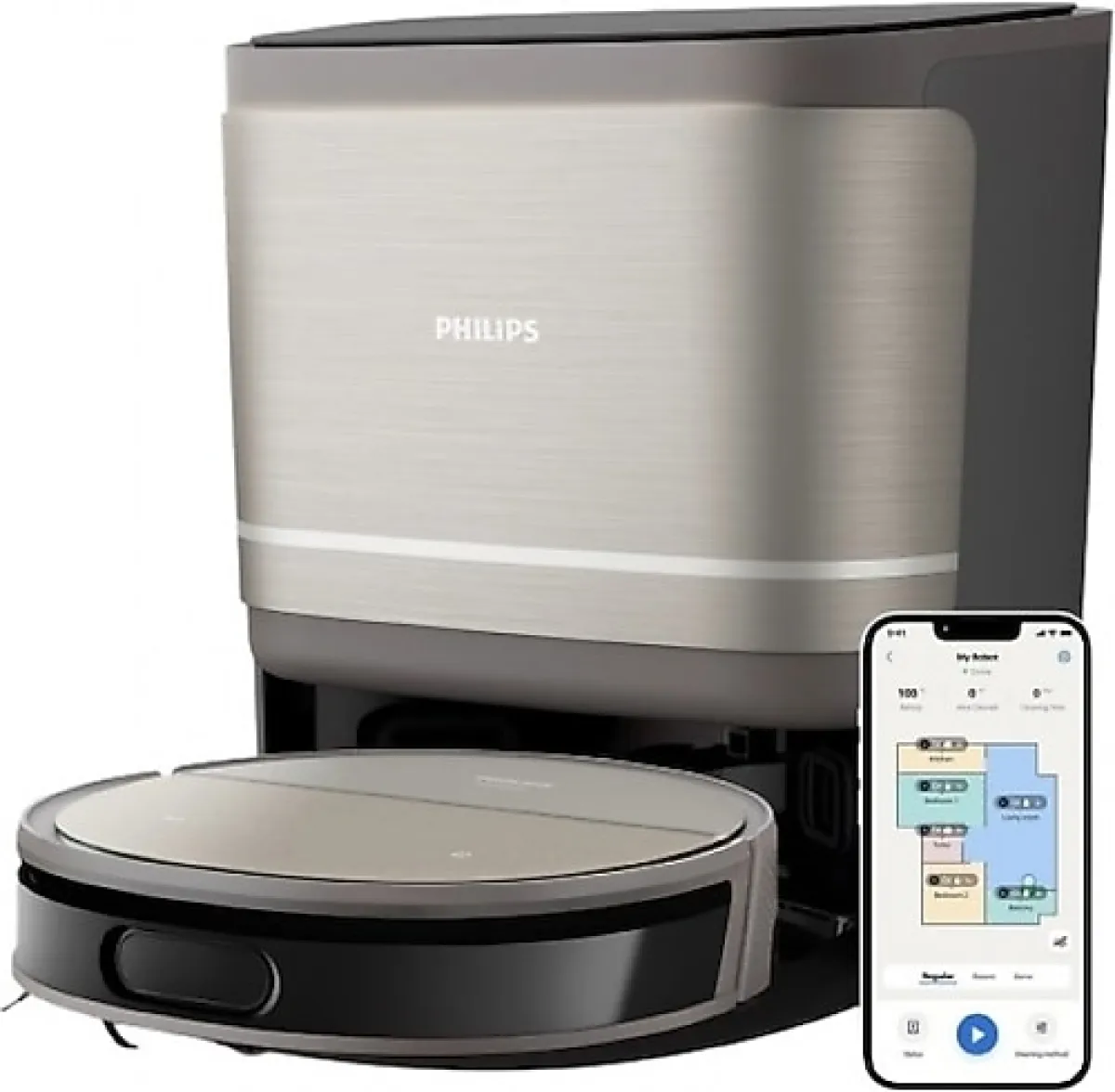 Philips HomeRun 9000 Serisi XU9100/10 Çöp İstasyonlu Akıllı Robot Süpürge