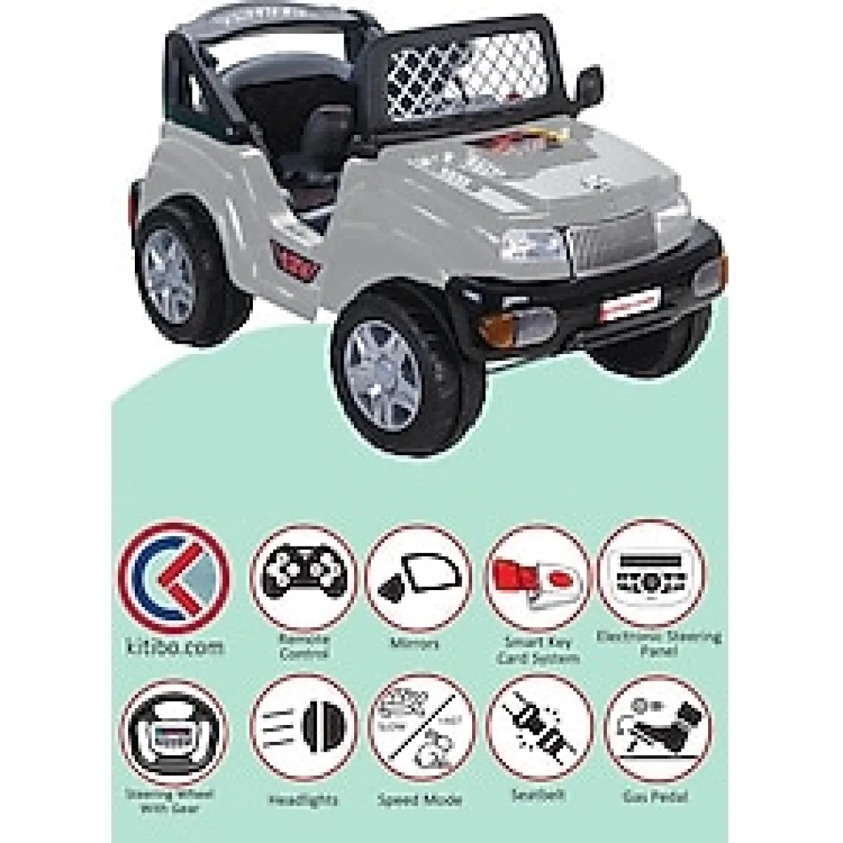 Pilsan Akülü Araba 12 V Panther Kumandalı Gri