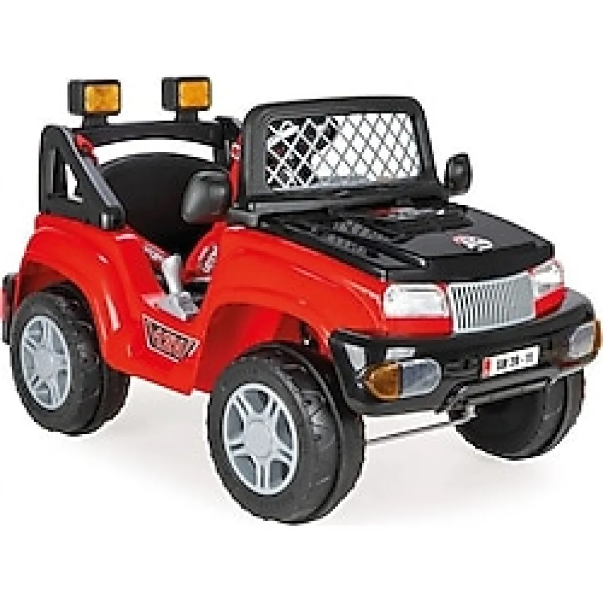 Pilsan Samy Range Mikrofonlu - Kumandalı 12V Akülü Jeep - Kırmızı - Siyah