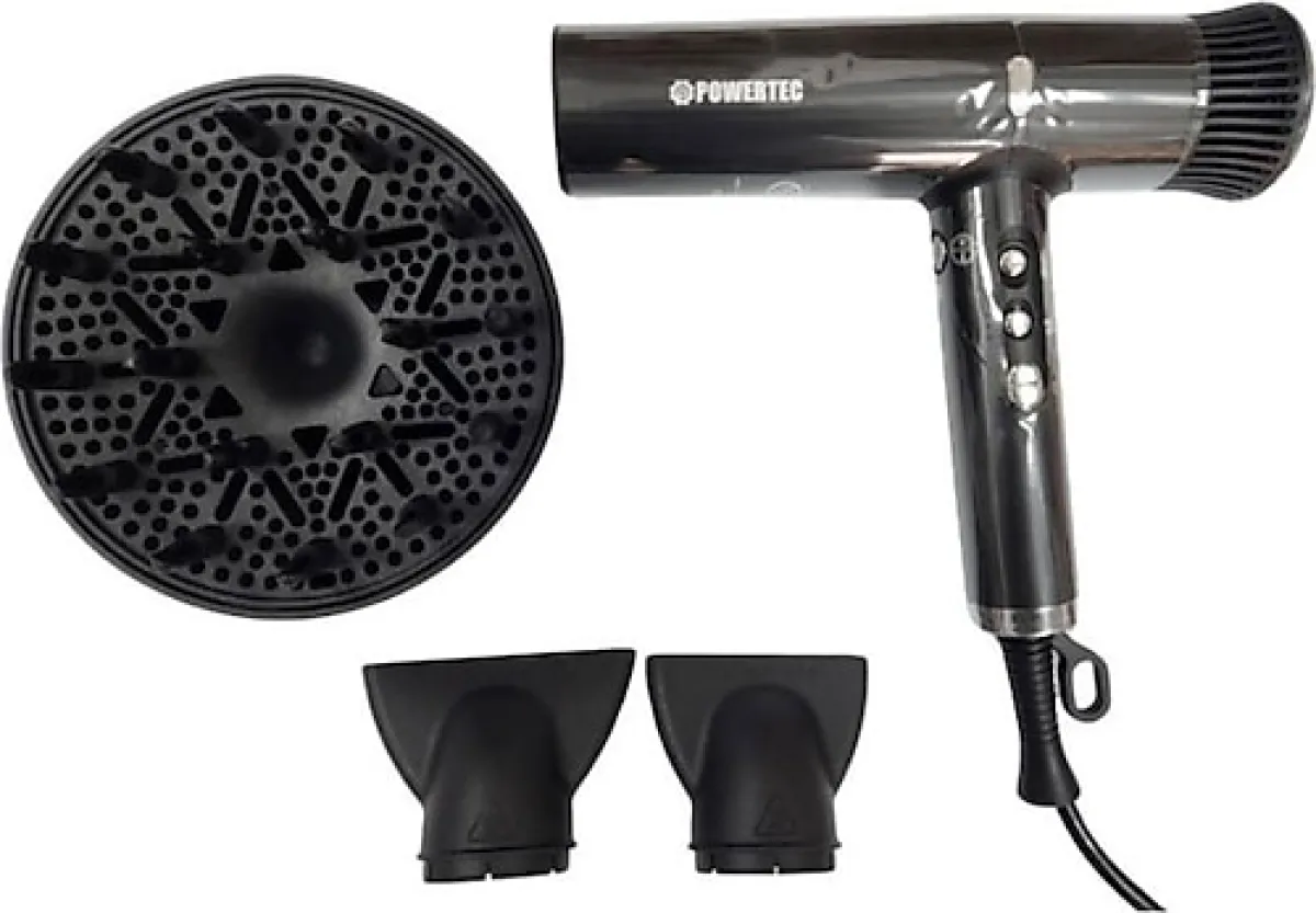 Powertec TR-4444-B Süperlux Ionic Siyah 1800 W Fön Makinesi
