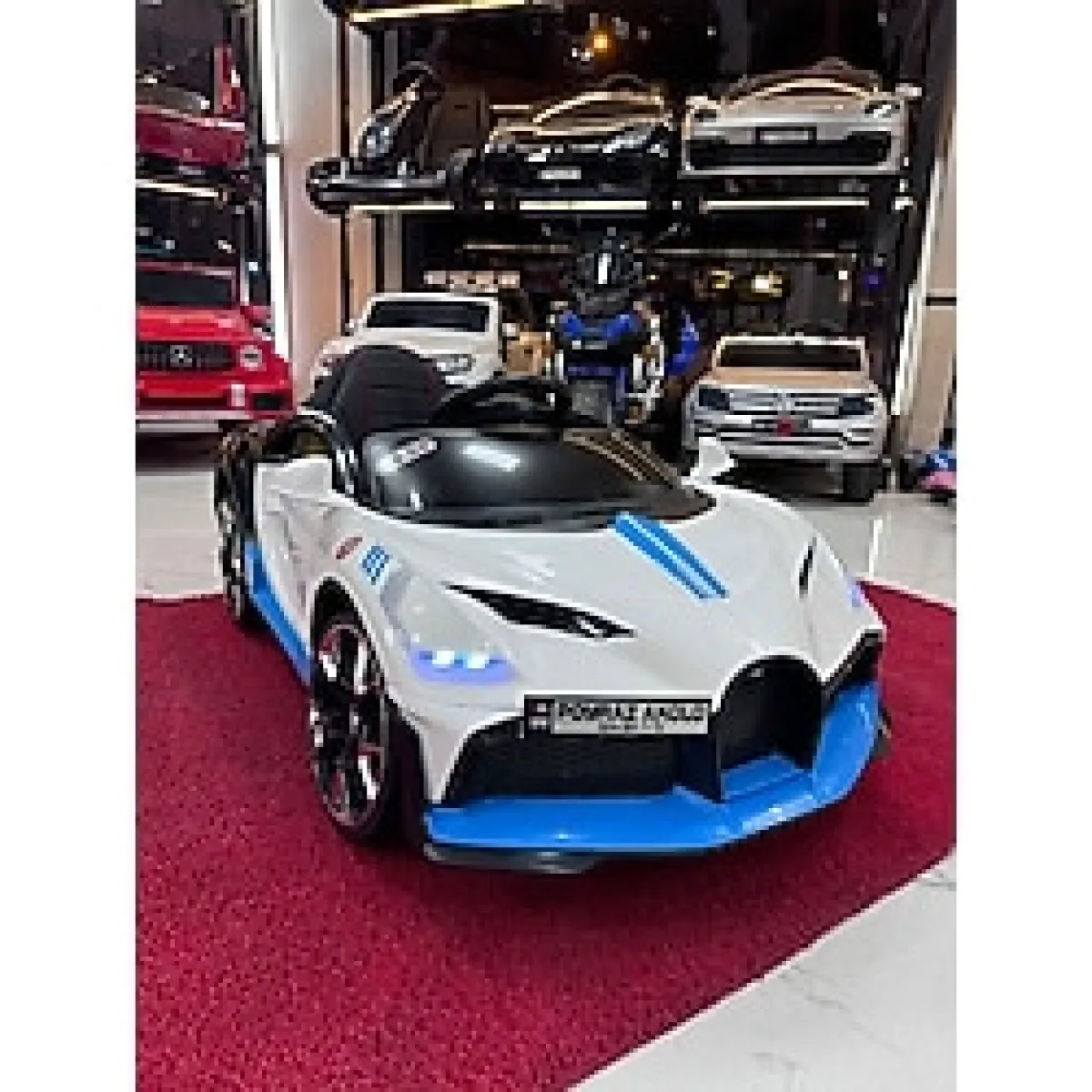 Poyraz Akülü Bugattı 12V Akülü Araba(Özel Plaka) - Beyaz