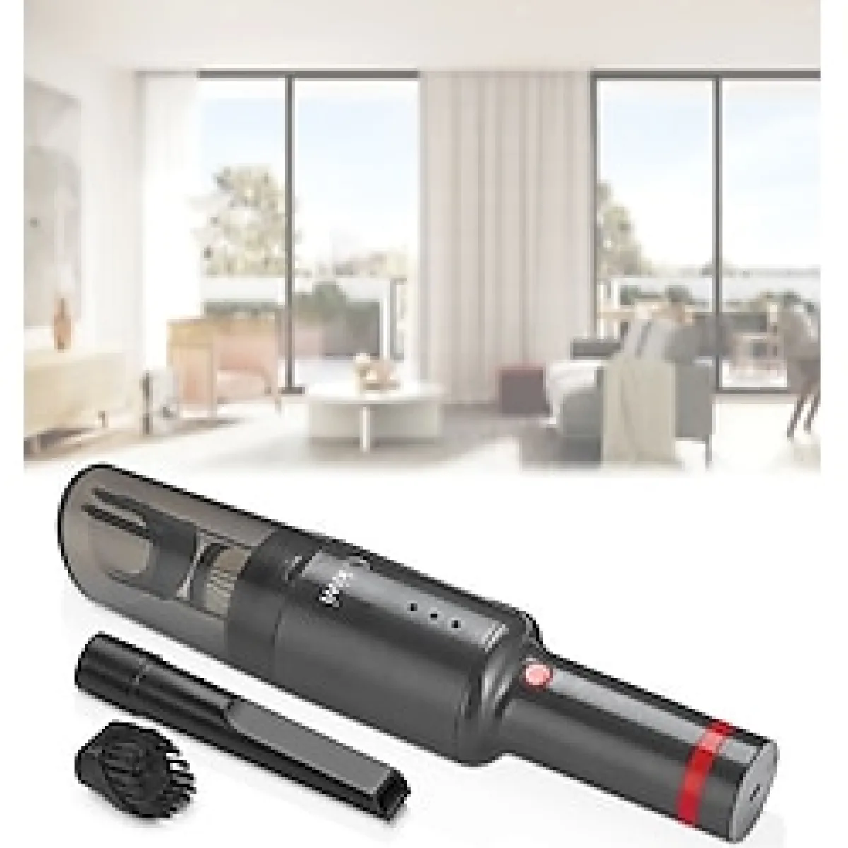 Pratik Şarjlı El Süpürgesi, Hafif ve Güçlü Temizlik Aracı, Gri Renk - Altın - Gri - Seçenek 1