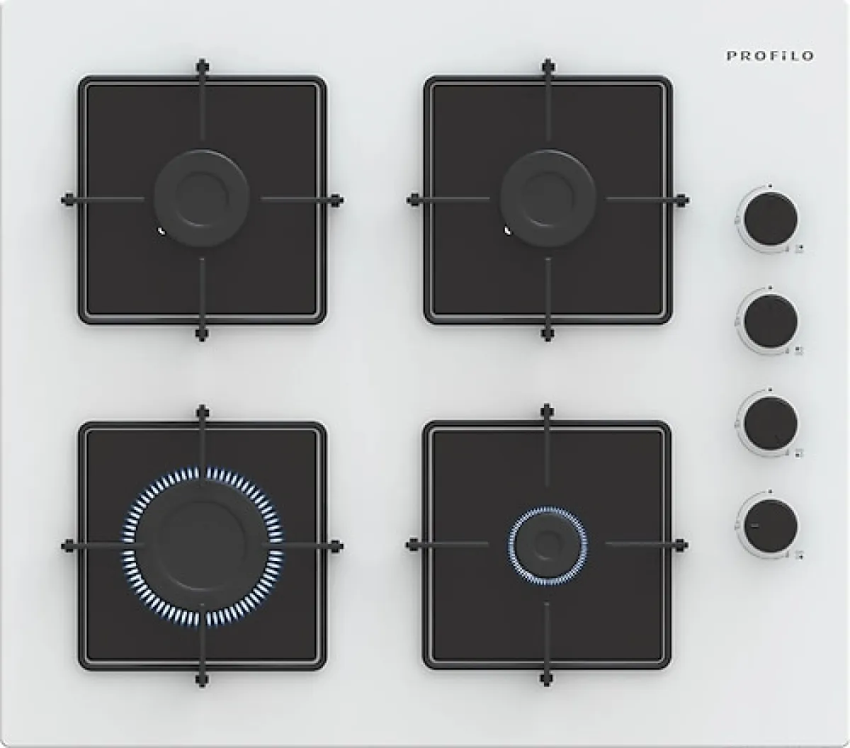 Profilo OE36K2P10D Beyaz Cam Ankastre Ocak