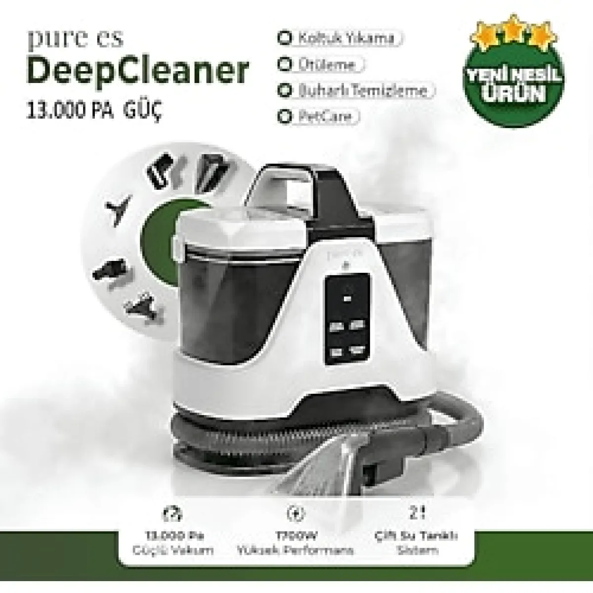 Pure Es DeepCleaner Koltuk ve Halı Yıkama Makinesi