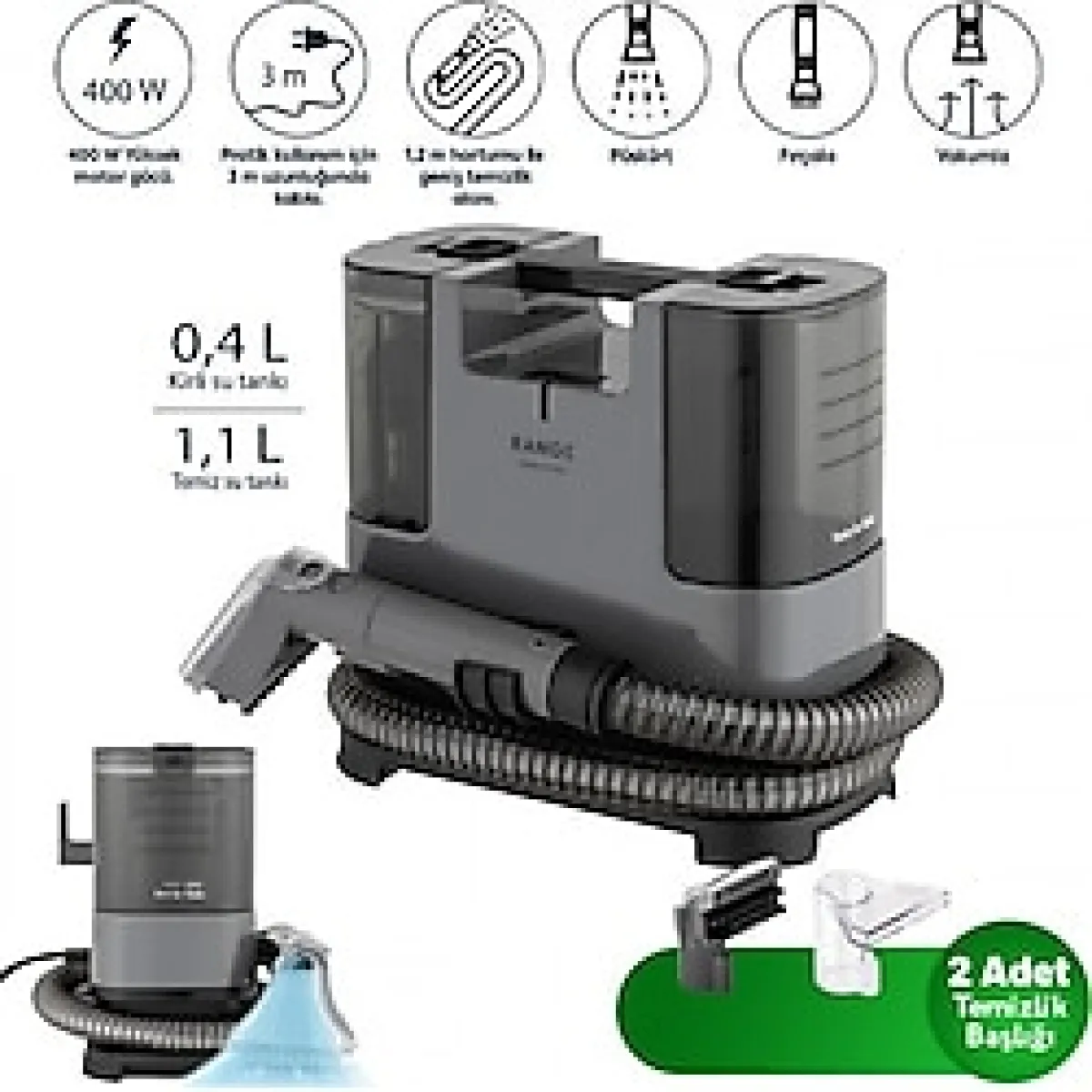 Range Gleamplus 400 W Koltuk ve Halı Yıkama Makinesi