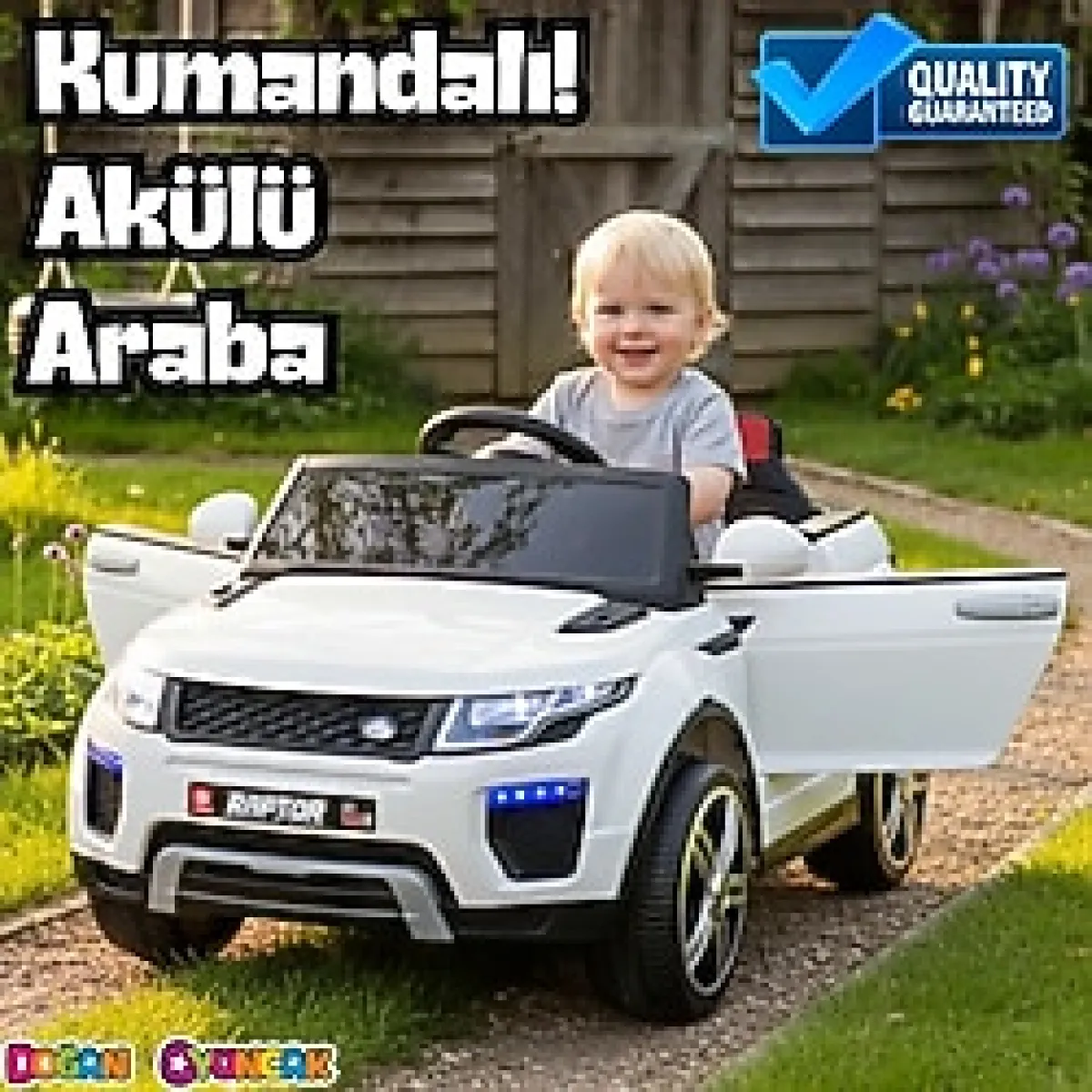 Raptor Gt Beyaz Uzaktan Kumandalı 4X2 12 Volt Akülü Araba - Rc Land Rover Akülü Araba Range Rover