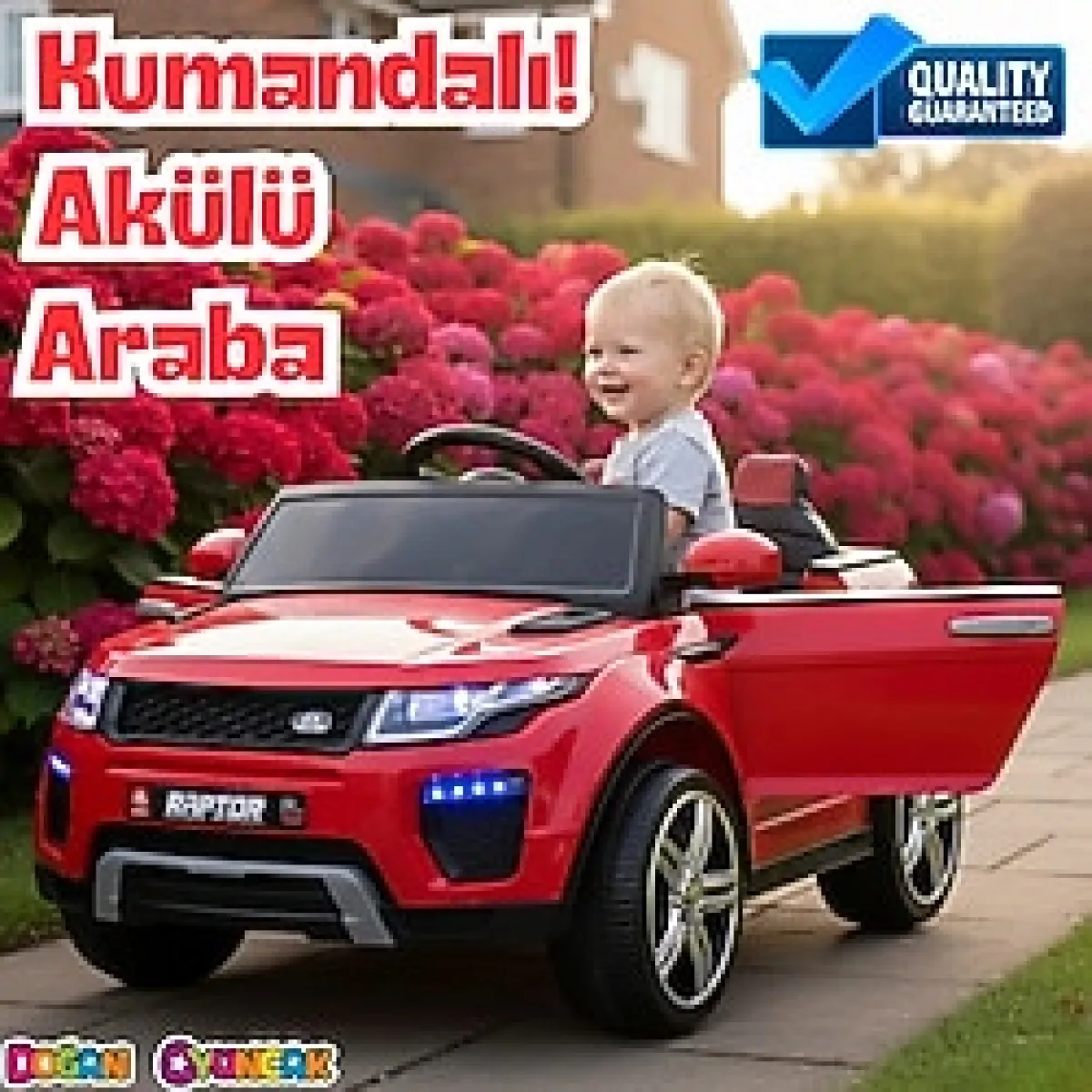 Raptor Gt Kırmızı Uzaktan Kumandalı 4X2 12 Volt Akülü Araba - Rc Land Rover Akülü Araba Range Rover