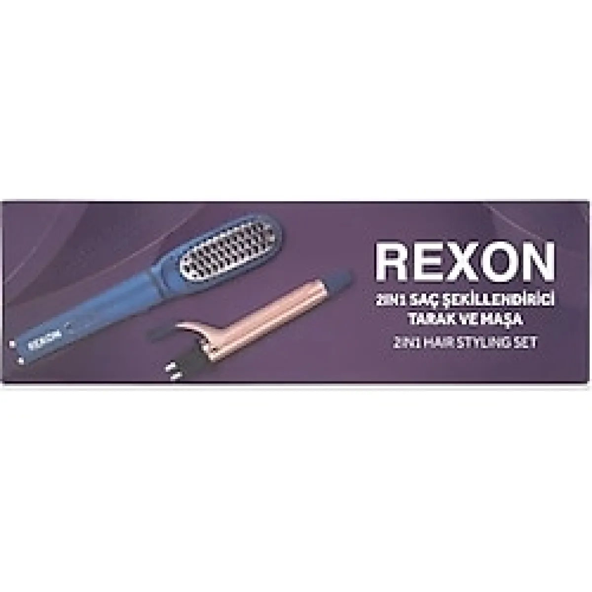 Rexon Saç Düzleştirici Tarak Maşa 2İn 1 Set