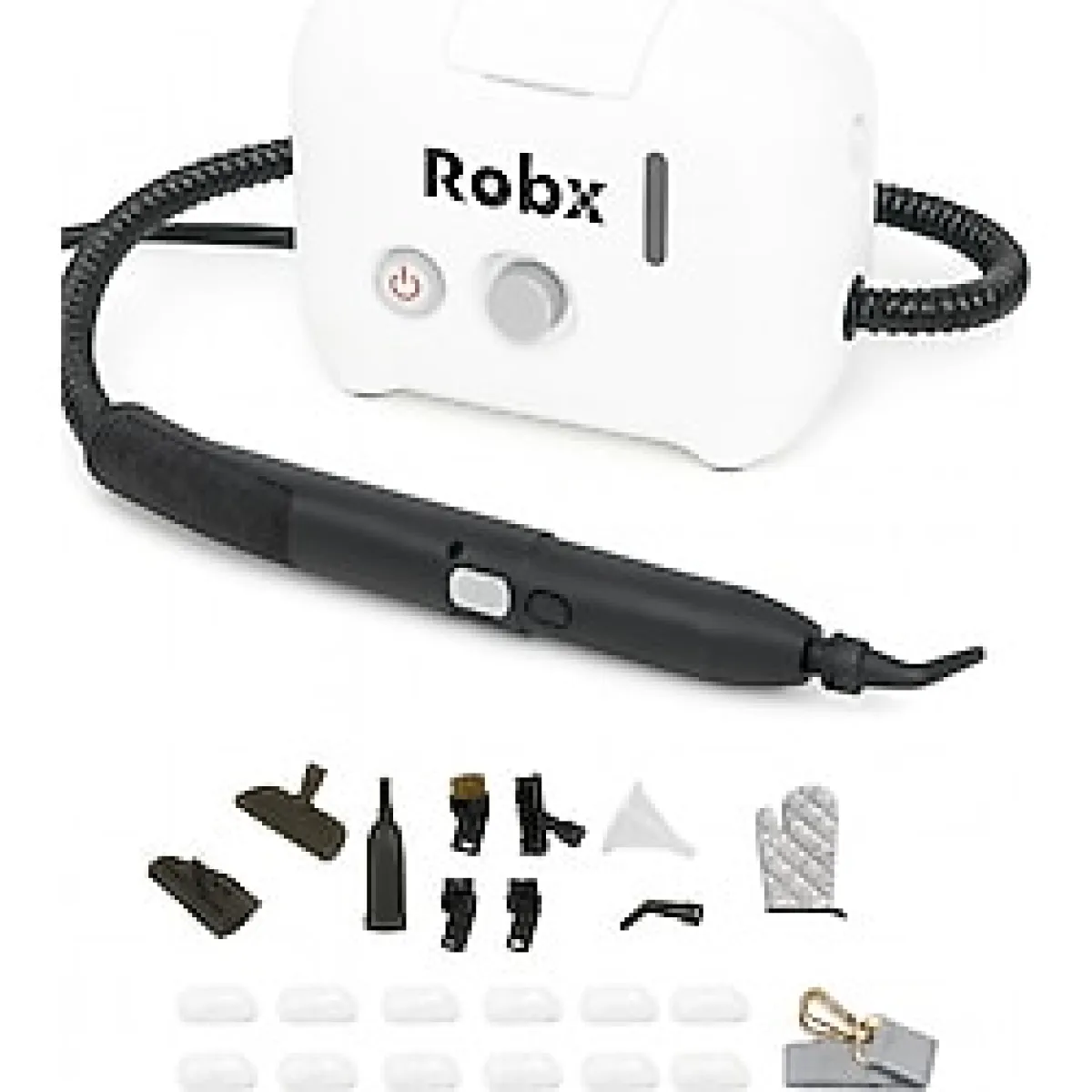 Robx Yeni Nesil Çok Fonksiyonlu 21 Adet Aksesuar Buharlı Temizlik Makinesi 8 saniyede kesintisiz buhar