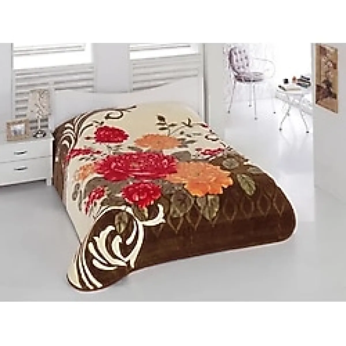 Sarar Çift Kişilik Battaniye -hayal Kahve