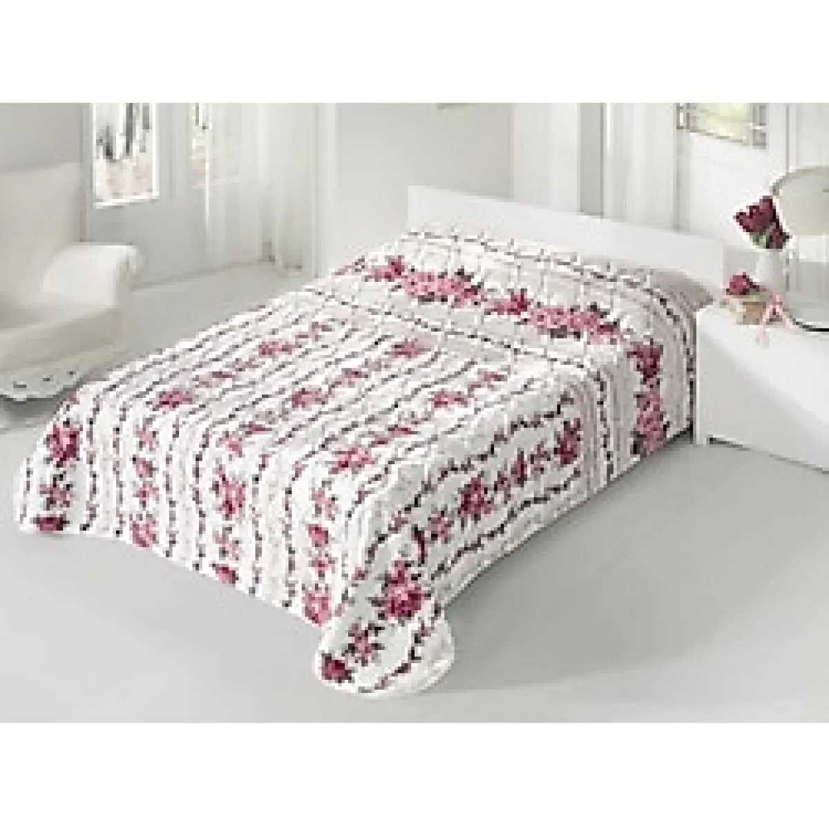 Sarar Polyester Tek Kişilik Battaniye - Krem - 160 x 220 cm