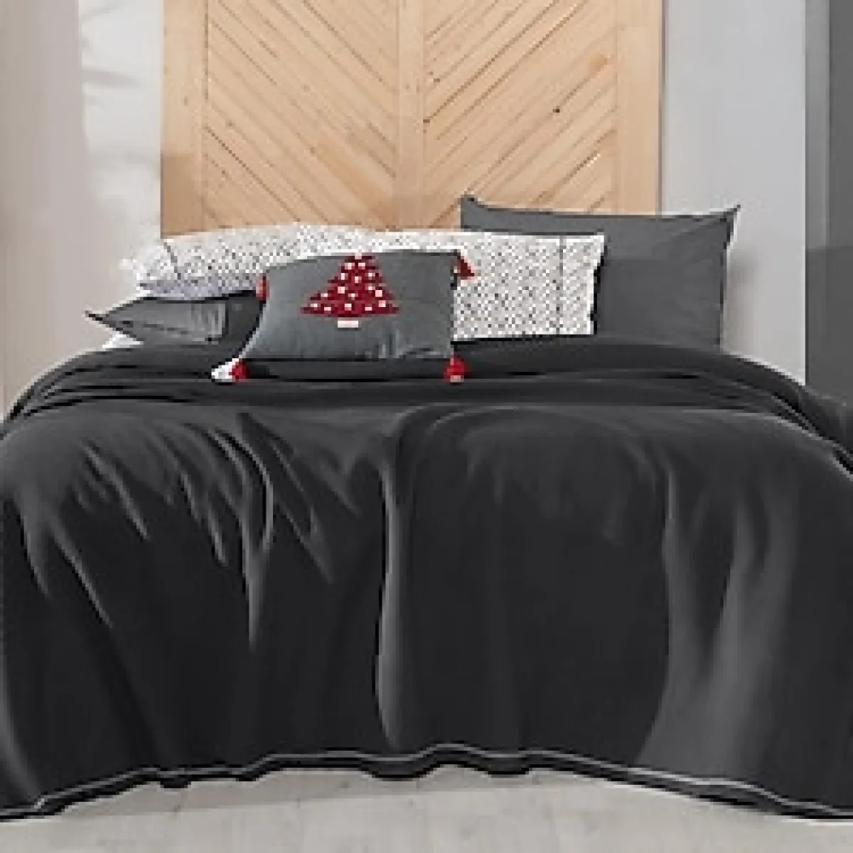 Sarev Abel Pike Takımı 1 Yastık-Gri