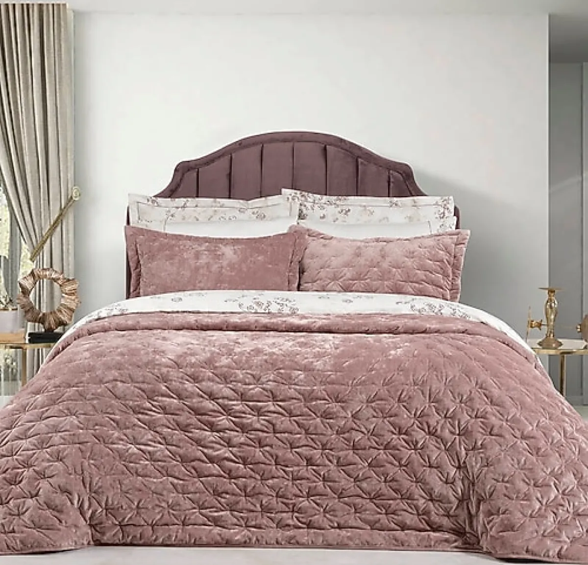 Sarev Metis Somon Çift Kişilik Yatak Örtüsü Takımı