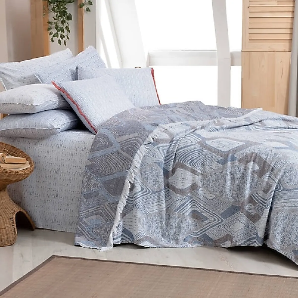 Sarev Pedro %100 Pamuk Çift Kişilik Pike Takımı