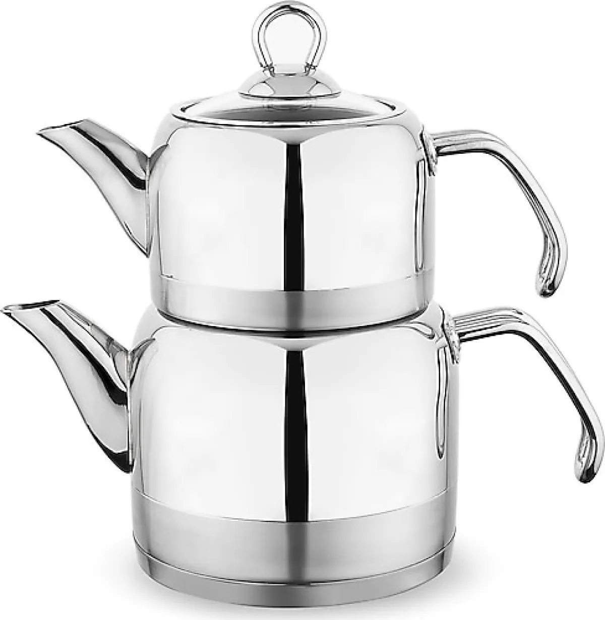 Schafer Ada Inox Orta Boy Çelik Çaydanlık