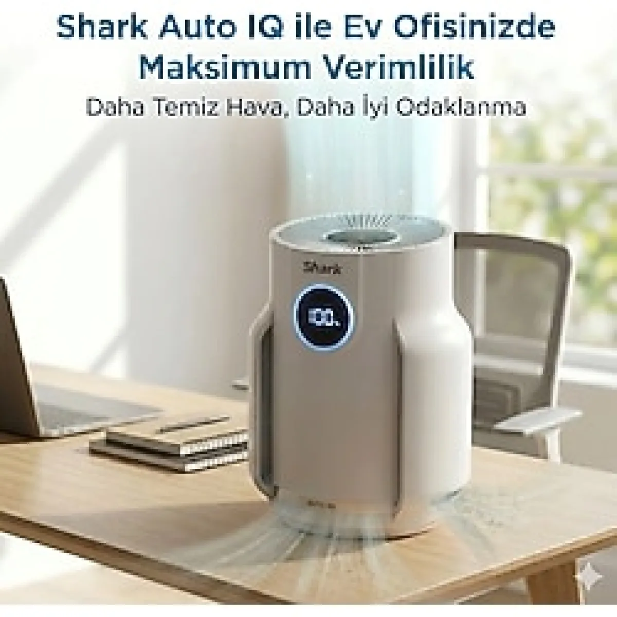 Shark Profesyonel Hava Temizleyici Makine Clean Sense Teknolojisi Toz Duman ve Polen Engelleyici Otomatik Mod Beyaz