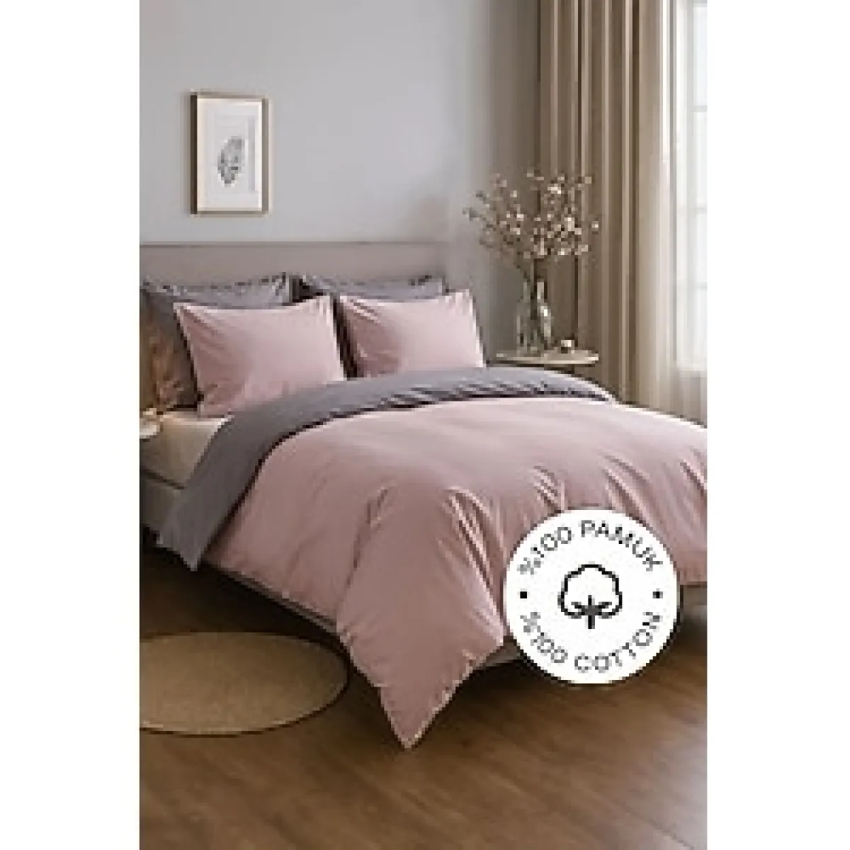 Sheri Home Tekstil Çarşaflı Tek Kişilik Nevresim Takımı KIRÇİÇEKMODEL8892