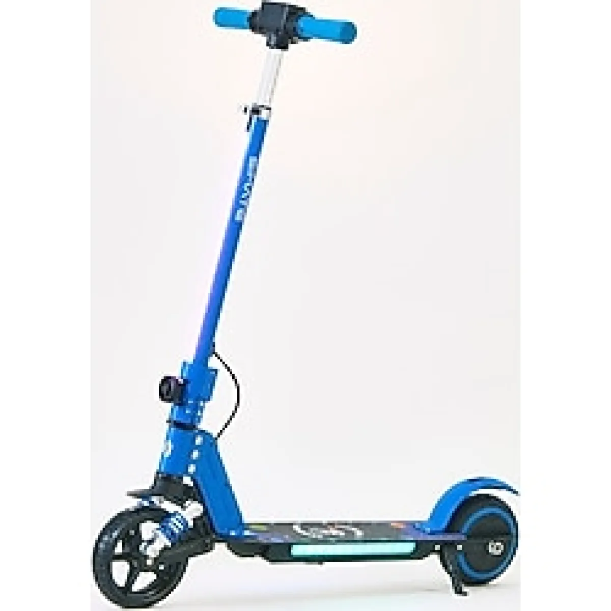 SIMATE Elektrikli Çocuk Scooter 130W 3 Kademe Hız Ayarlanabilir Gidon Uzun Menzil koruma Seti Hediye - Mavi