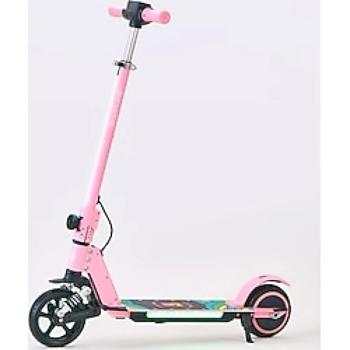 SIMATE Elektrikli Çocuk Scooter 130W 3 Kademe Hız Ayarlanabilir Gidon Uzun Menzil koruma Seti Hediye - Pembe