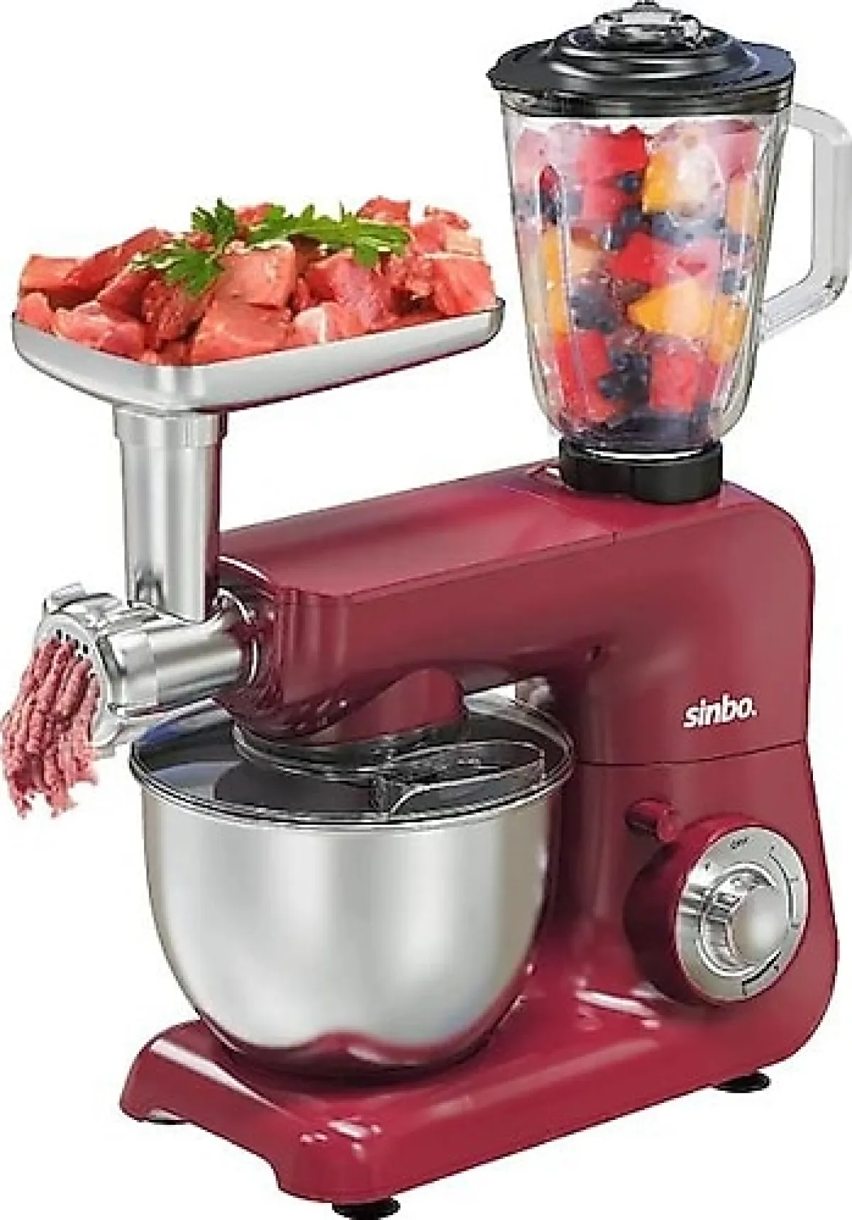 Sinbo SMX-2775 1500 W Kırmızı 4.5 lt Blender ve Hamur Yoğurma Makinesi