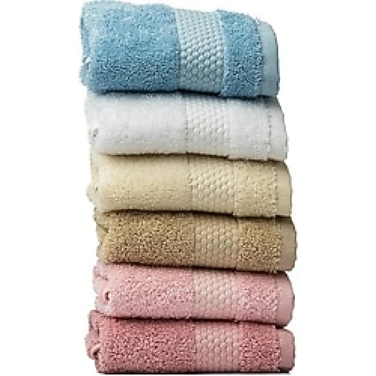 Soley Minerva %100 Doğal Pamuklu 6'lı Çok Renkli Misafir Havlu Seti - 30 x 50 cm