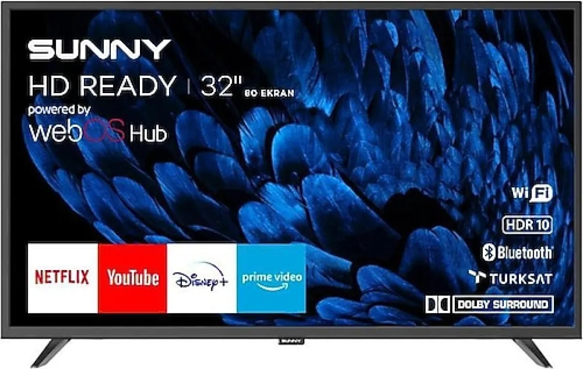 Sunny SN32DAL540 HD 32" 82 Ekran Uydu Alıcılı webOS Smart LED TV